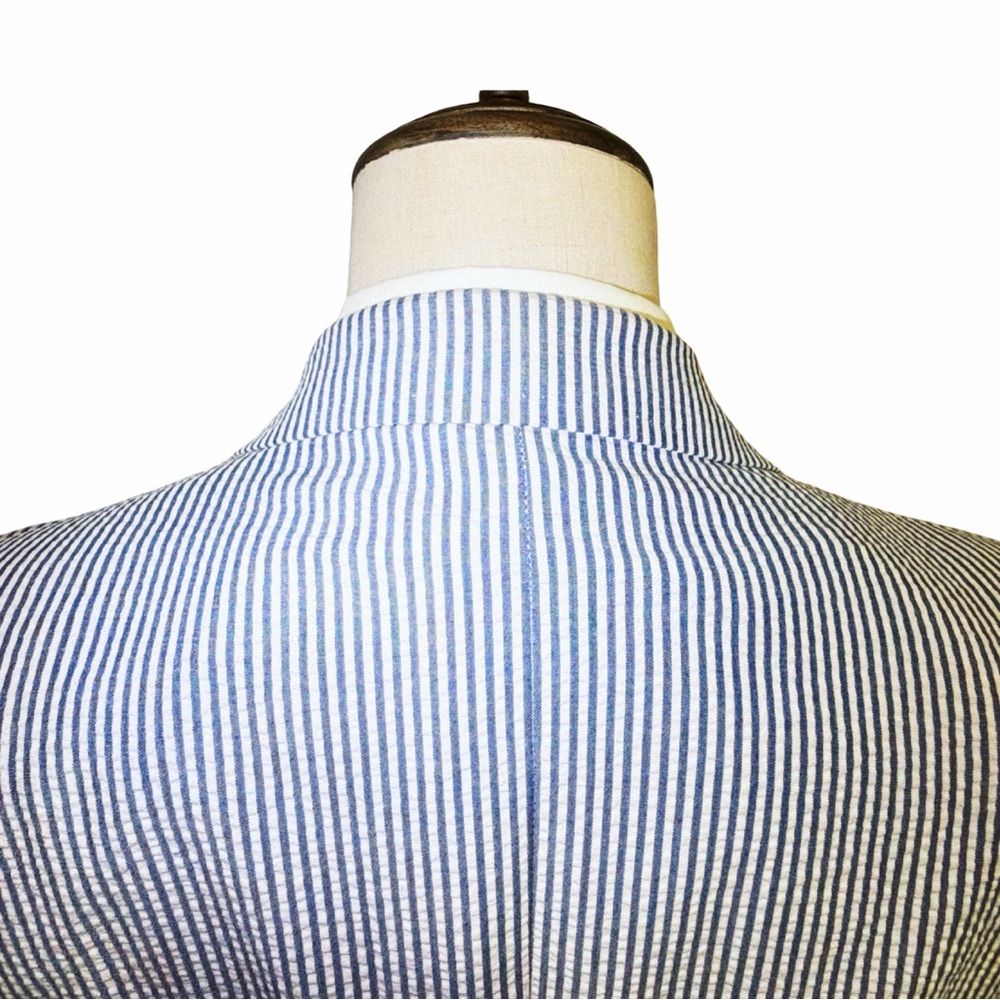 Alan NY Men’s Blue White Seersucker Suit | Summer Classic | Southern Charm - Picture 7 of 15